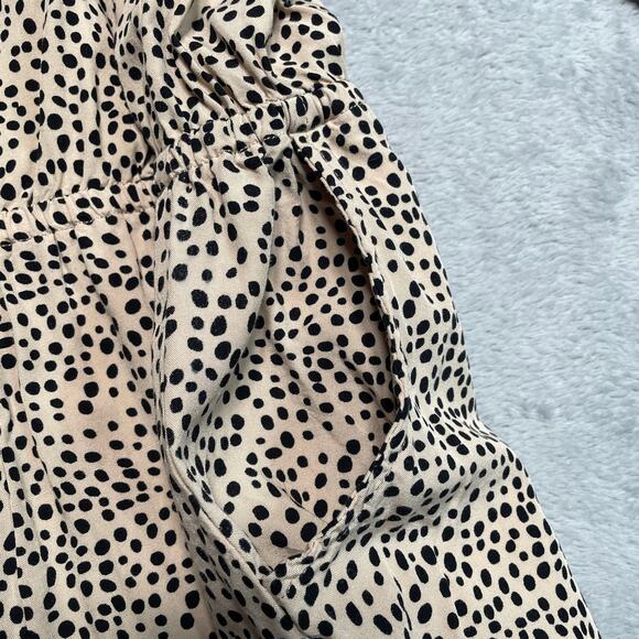 BeachGold Romper Womens Extra Large Beige Cheetah Animal Print Anthropologie - Picture 7 of 11